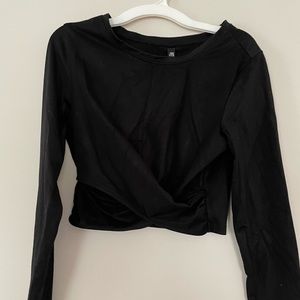 Victoria Secret Sport Long Sleeve Athletic Top with Criss Cross Front